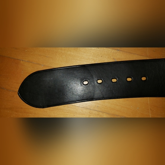 Purple Label Ralph Lauren Equestrian wide brass hardware Black belt M/L main image 16